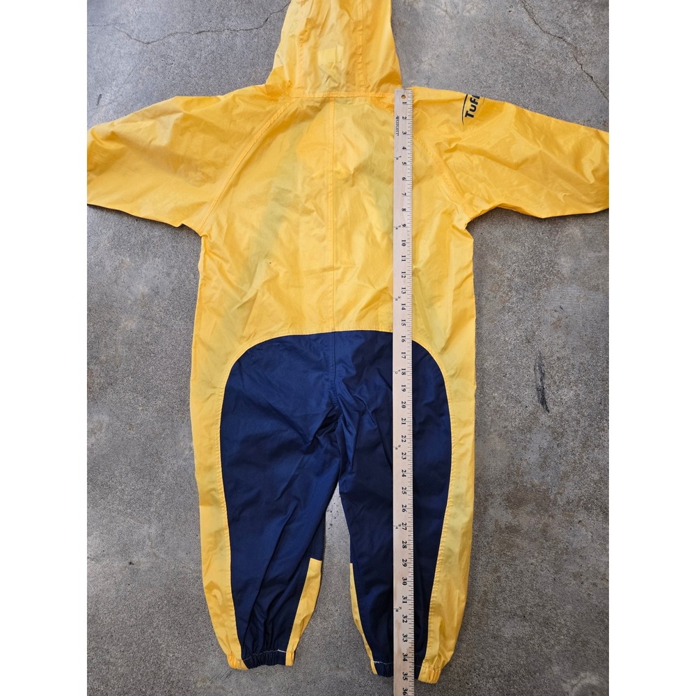 Tuffo Muddy Buddy Yellow Waterproof Hooded Rain Suit 4T - Picture 6 of 7